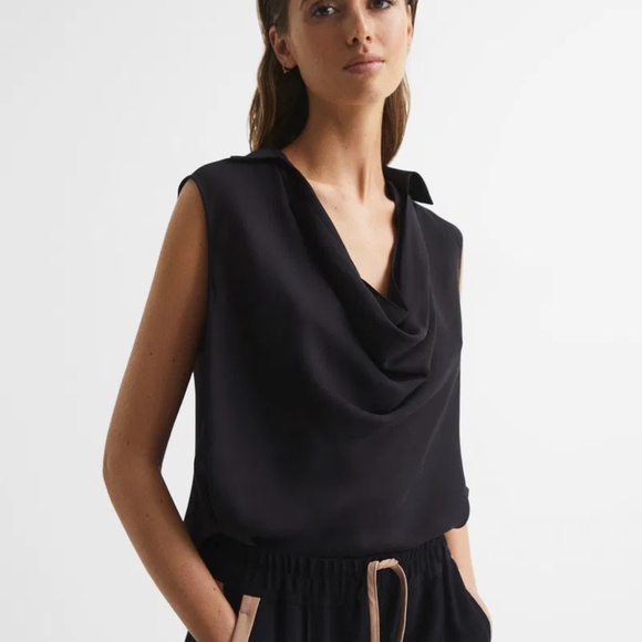 Reiss Ameliee Cowl-neck Blouse - Picture 1 of 5